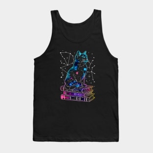 Cat And Book Tank Top